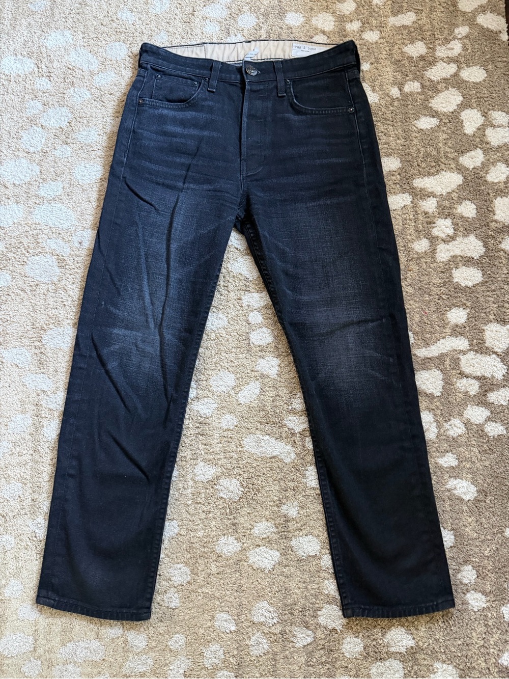 Rag & Bone Maya High-Rise Ankle Slim Jeans Women's 27 Worn Black